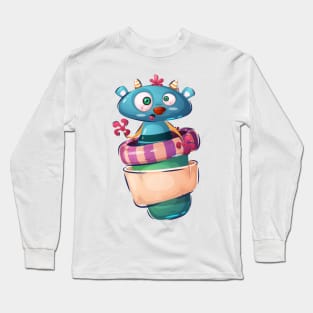 Funny cute Halloween monster cartoon Long Sleeve T-Shirt